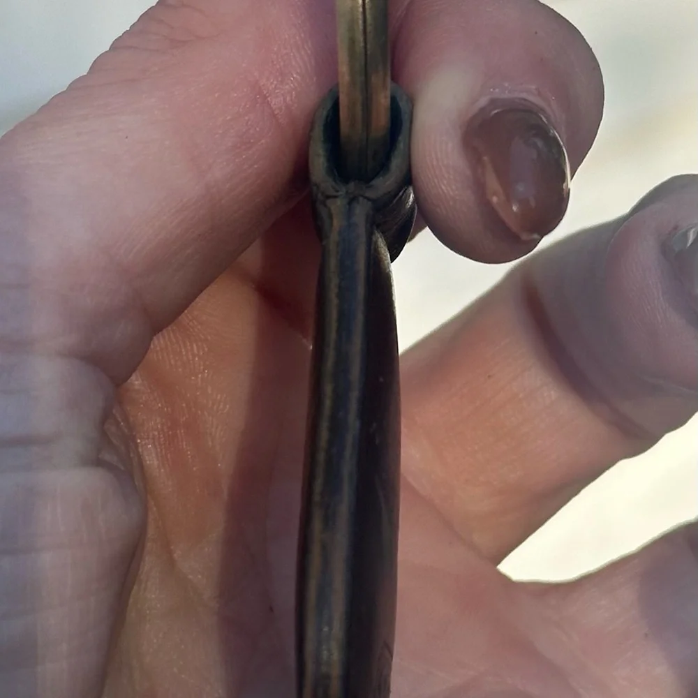 Vintage Coach Mahogany Key Fob - Picture 3 of 5